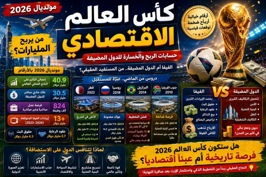 كأس العالم 2026: من يحصد المليارات؟ كيف يربح الفيفا بينما تتحمل الدول المضيفة فاتورة الاستضافة