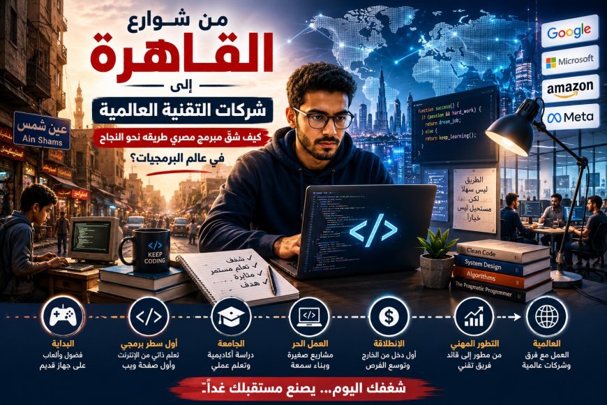 من شوارع القاهرة إلى شركات التقنية العالمية: كيف شقّ مبرمج مصري طريقه نحو النجاح في عالم البرمجيات؟